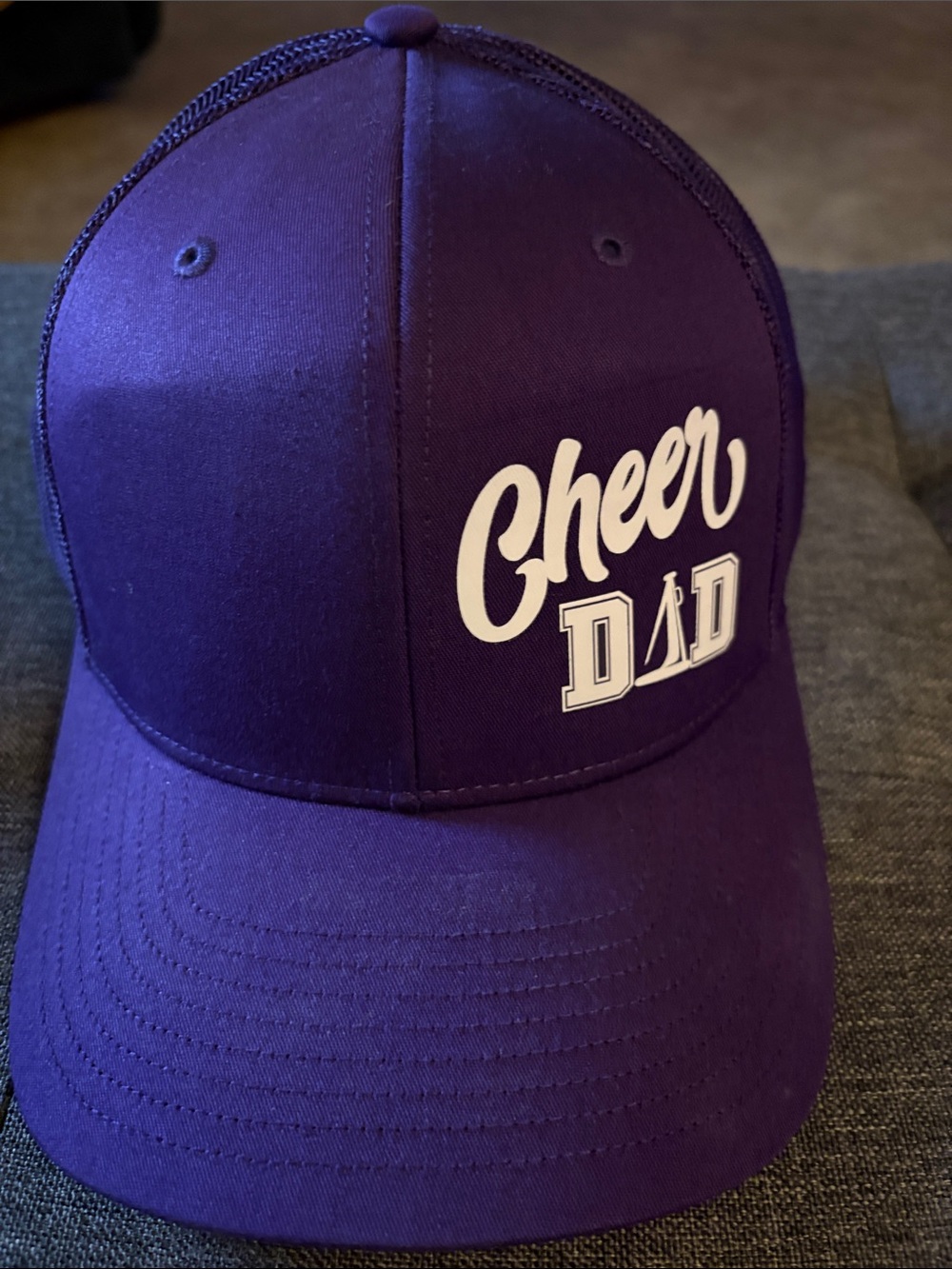 Purple 'Cheer Dad' Trucker Hat